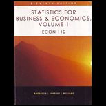 Statistics for Business and Economics, Volume 1 (Custom)