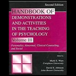 Handbook Demonstrations And Activities in theTeaching of Psycology