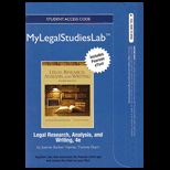 Legal Research, Analysis, and Writing  MyLegalStudiesLab Virtual Law Office Experience