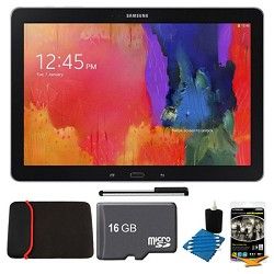 Samsung Galaxy Note Pro 12.2 Black 32GB Tablet, 16GB Card, Headphones, and Case