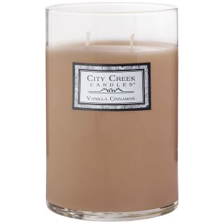 City Creek Candles Vanilla Cinnamon 22 oz. Jar Candle, Cream