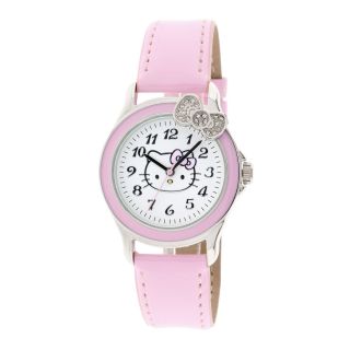 Hello Kitty Crystal Bow Watch, Pink, Womens