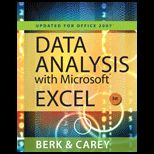 Data Analysis with Microsoft Excel 2007   Text Only