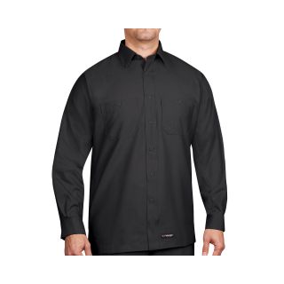 Wrangler Workwear Long Sleeve Canvas Shirt, Black, Mens