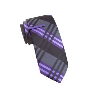 JF J.Ferrar JF J. Ferrar Sherels Plaid Tie, Purple/Black, Mens