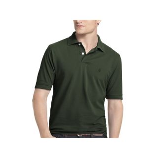 Izod Short Sleeve Solid Polo Shirt, Forest Pigment, Mens