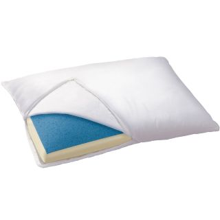 Sleep Innovations Reversible Gel Memory Foam Pillow, White