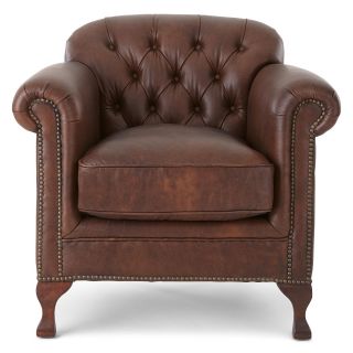 Filbert Leather Chair, Cocoa