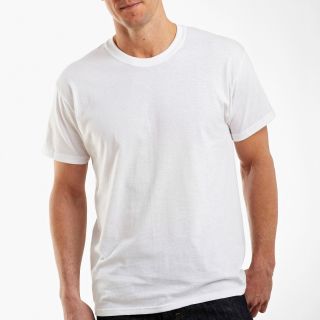 Hanes 6 pk. Value Pack Crew Neck T Shirts, White, Mens