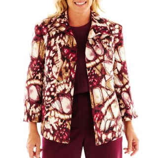Alfred Dunner Circle Oaks Abstract Print Jacket   Plus, Womens
