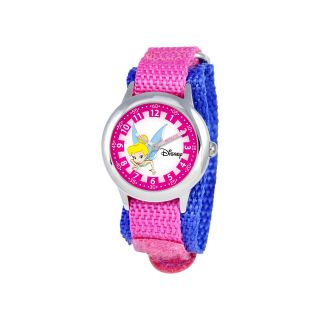Disney Time Teacher Tinker Bell Pink Fast Strap Watch, Girls