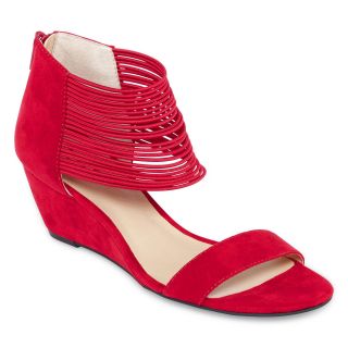 A.N.A Anna Wedge Sandals, Red, Womens