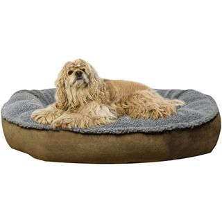 Berber Round Comfy Cup Pet Bed, Chocolate (Brown)