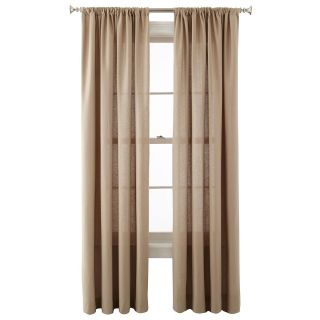 JCP Home Collection  Home Holden Rod Pocket Cotton Curtain Panel, Mocha