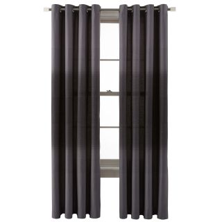 JCP Home Collection  Home Ripple Grommet Top Ombré Curtain Panel, Black