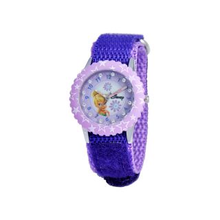 Disney Time Teacher Tinker Bell Kids Purple Watch, Girls