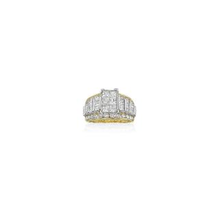 3 CT. T.W. Diamond Multi Stone Engagement Ring, Womens