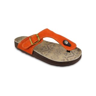 MUK LUKS Terra Turf Flat Sandals, Orange, Womens