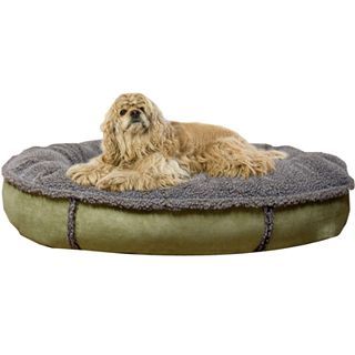Berber Round Comfy Cup Pet Bed, Sage
