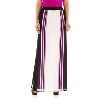 Worthington Striped Maxi Skirt, Purple