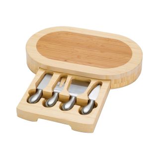 Picnic Time Formaggio Bamboo Board with Drawer