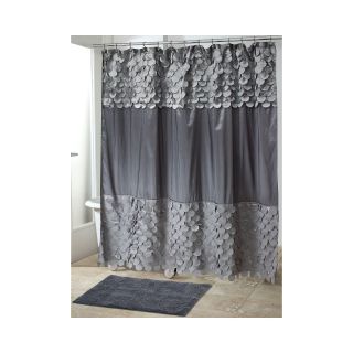 Avanti Flutter Dots Granite Shower Curtain, Black
