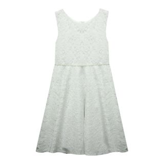Marmellata Allover Lace Flower Girl Dress Girls 7 14, White, Girls