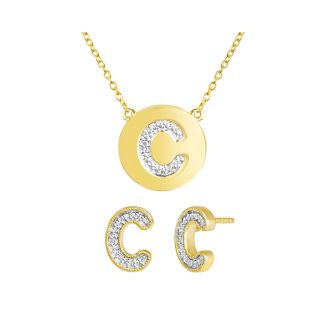 ONLINE ONLY   Diamond Addiction Diamond Accent Initial C Set, Womens