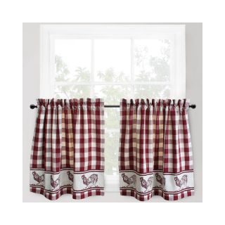 Park B Smith Park B. Smith Provencial Rooster Rod Pocket Window Tiers, Paprika