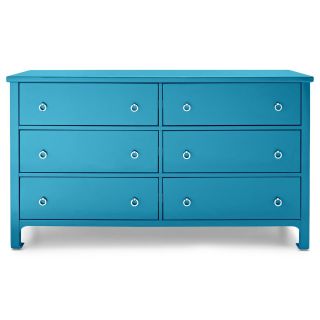 HAPPY CHIC BY JONATHAN ADLER Crescent Heights 6 Drawer Dresser, Teal