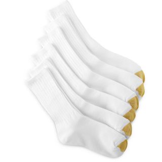Gold Toe GoldToe 6 pk. Ribbed Crew Socks, Black/White, Womens