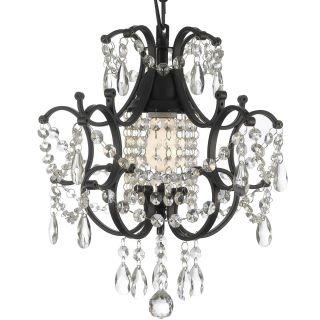 Gallery Versailles 1 Light Wrought Iron and Crystal Chandelier
