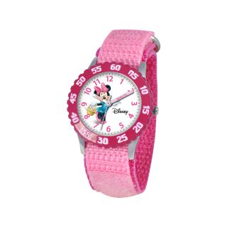 Disney Kids Time Teacher Minnie Pink Watch, Girls