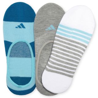 Adidas 3 pk. Superlite Footie Socks, White, Womens