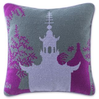 HAPPY CHIC BY JONATHAN ADLER Chloe 14 Square Pagoda Decorative Pillow, Purple