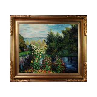 Corner of the Garden at Montgeron Framed Canvas Wall Art