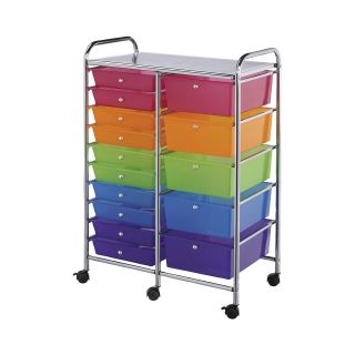 15 Drawer Double Storage Cart