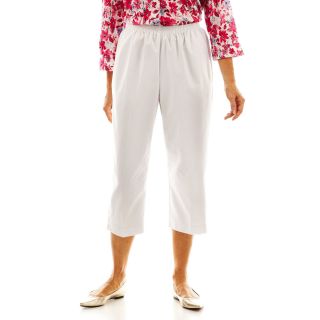 Alfred Dunner Letters From Paris Pull On Capris   Petite, White, Womens