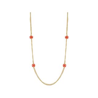 KJL by KENNETH JAY LANE Simulated Coral Station Necklace, Womens