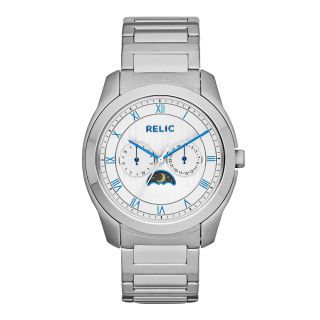 RELIC Mens Silver Tone Lunar Phase Bracelet Watch