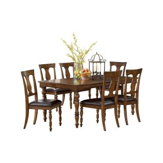 Hillsdale Arlington 7 pc. Dining Table Set, Red/Brown