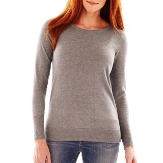 A.N.A Crewneck Pullover Sweater   Talls, Grey, Womens