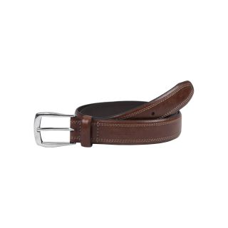 Dockers Tan Leather Belt w/ Contrast Stitching, Mens