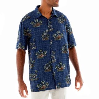Island Shores Camp Shirt, Blue, Mens