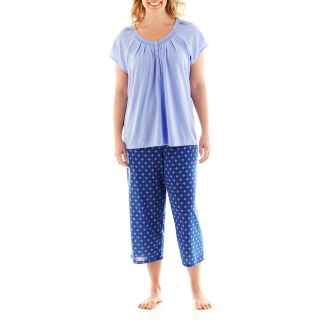 Earth Angels Pajama Set   Plus, Blue, Womens