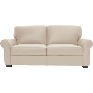 Leather Possibilities Roll Arm 72 Sofa, Bone