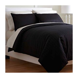 ROYAL VELVET Damask Stripe Comforter Set, Black