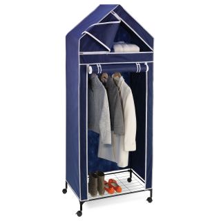 HONEY CAN DO Honey Can Do Portable Clothing Storage Closet, Blue