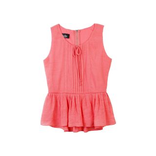 by&by Girl Sleeveless High Low Top   Girls 7 16, Coral, Girls