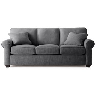 Possibilities Roll Arm 86 Queen Sleeper Sofa, Charcoal